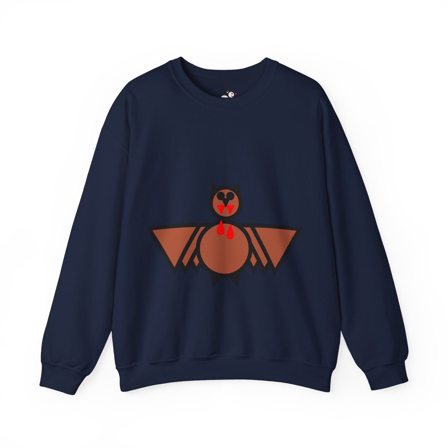 Blood Bat Cute Animal Illustration Unisex Crewneck Sweatshirt - Perfect for Casual Outings and Gift Giving