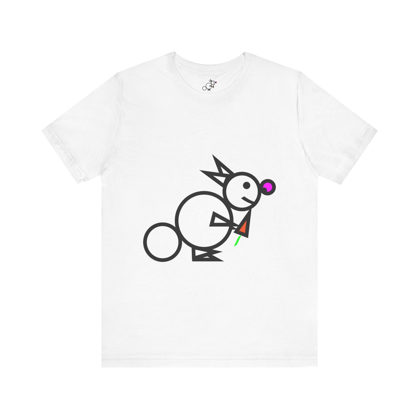 Round Rabbit Whimsical Animal Tee - Unisex Jersey Short Sleeve Shirt