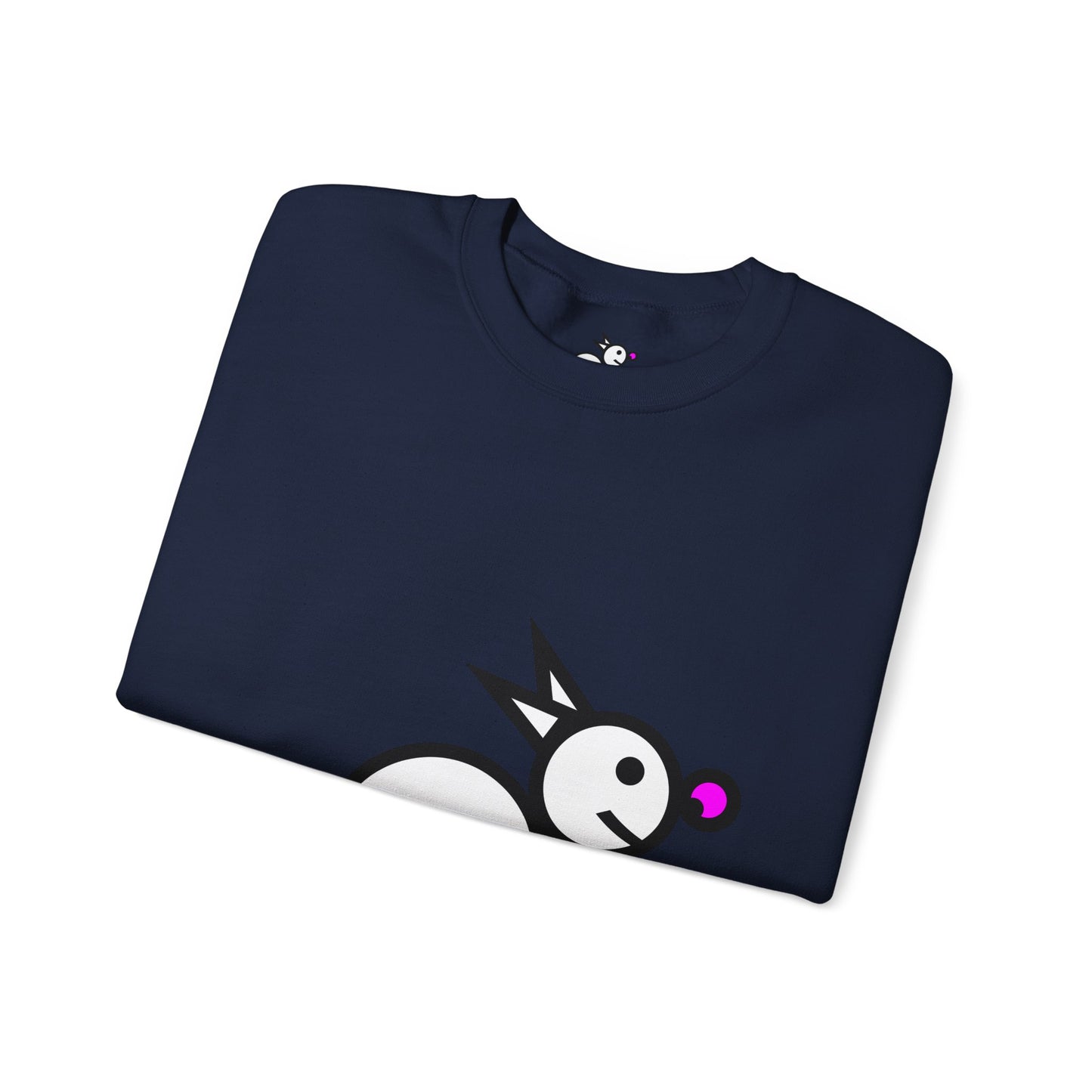 Round Rabbit Cute Animal Illustration Unisex Crewneck Sweatshirt - Perfect for Casual Outings and Gift Giving