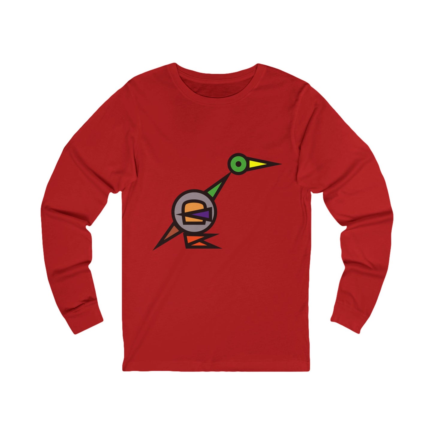 Bread Bird Rainbow Duck Whimsical Duck Graphic Long Sleeve Tee for Fun Celebrations