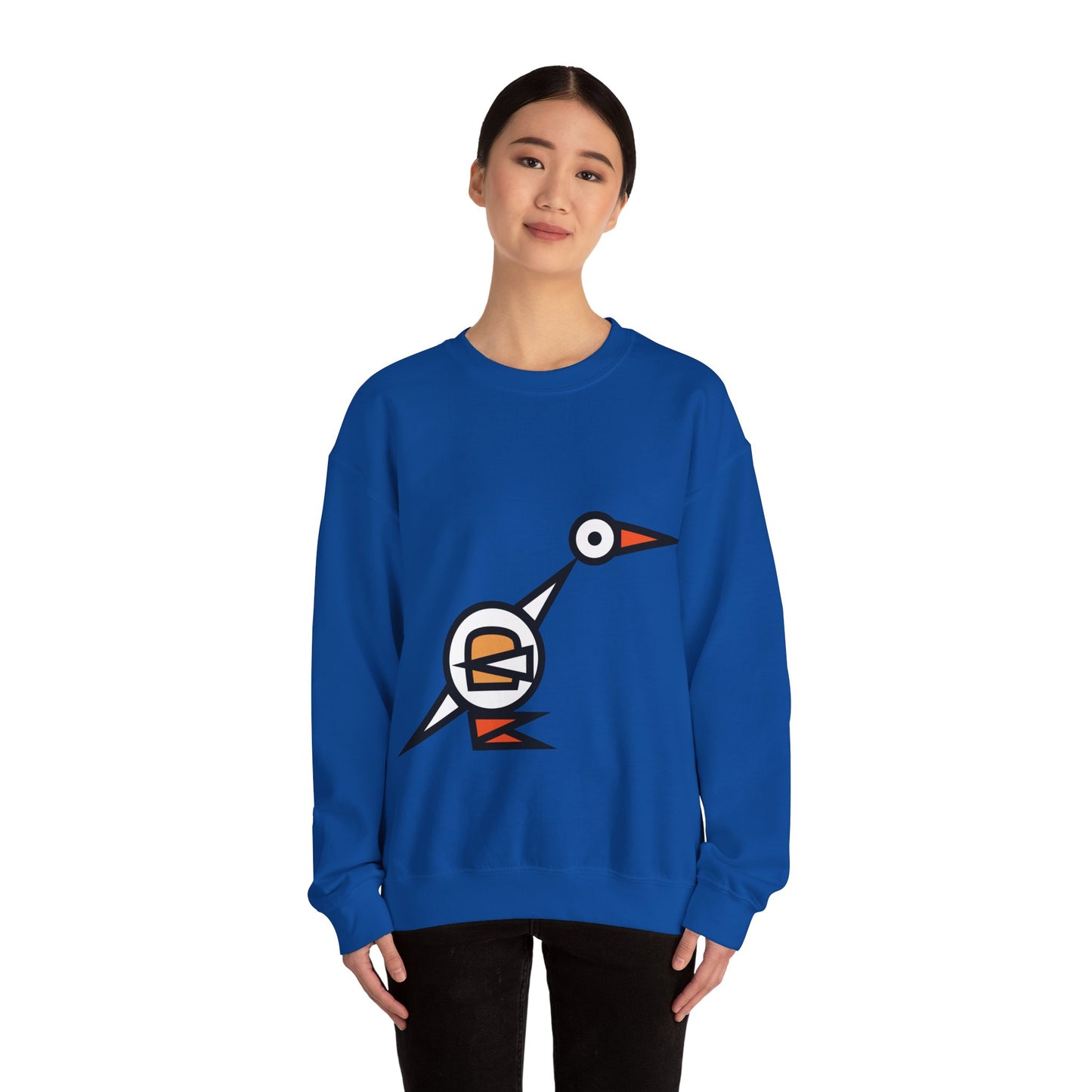 Bread Bird Duck Cute Animal Illustration Unisex Crewneck Sweatshirt - Perfect for Casual Outings and Gift Giving