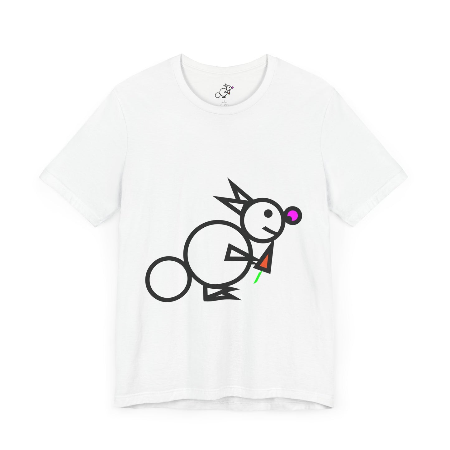 Round Rabbit Whimsical Animal Tee - Unisex Jersey Short Sleeve Shirt