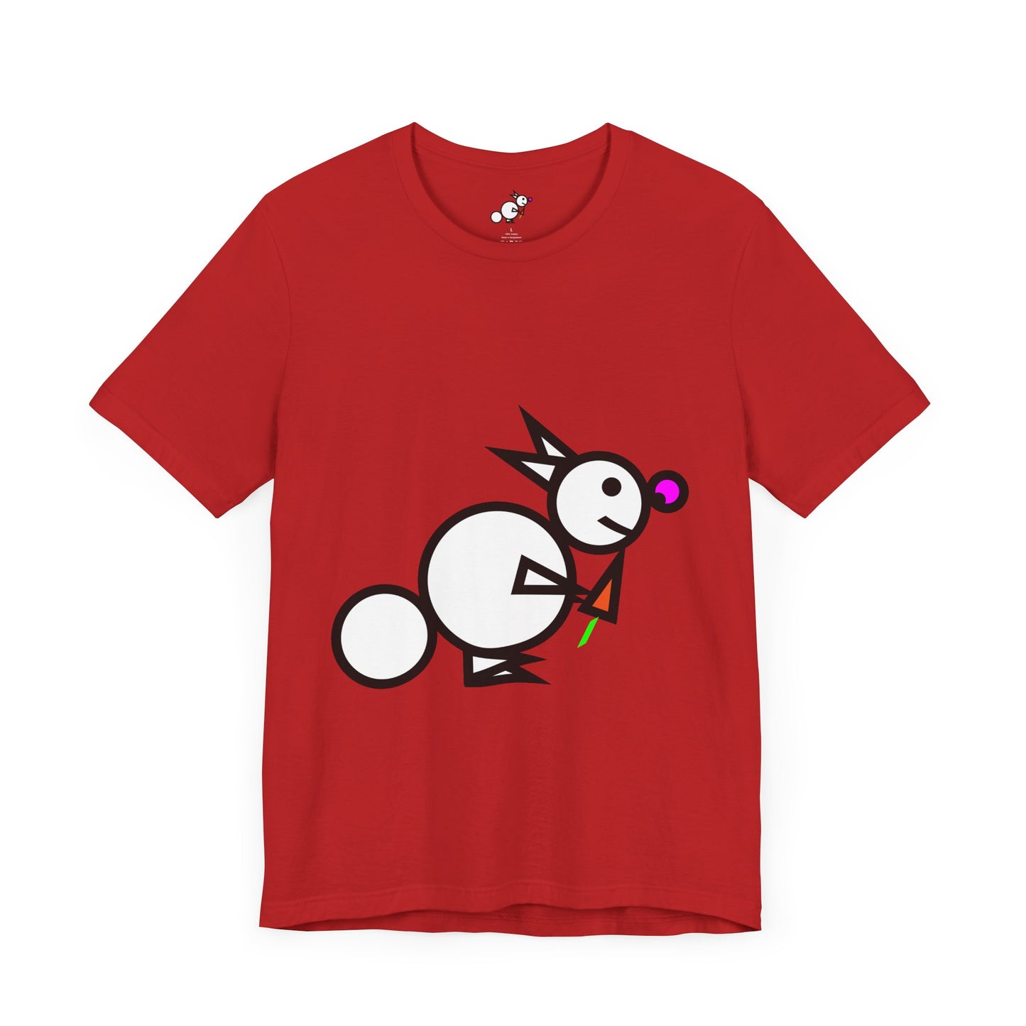 Round Rabbit Whimsical Animal Tee - Unisex Jersey Short Sleeve Shirt