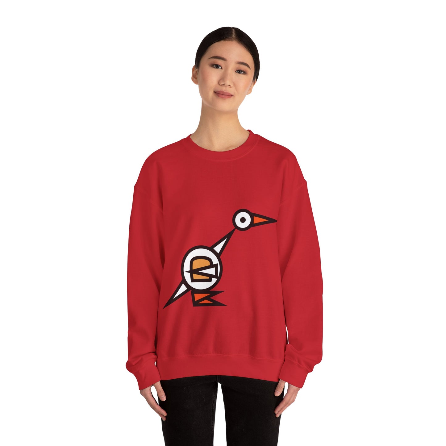 Bread Bird Duck Cute Animal Illustration Unisex Crewneck Sweatshirt - Perfect for Casual Outings and Gift Giving