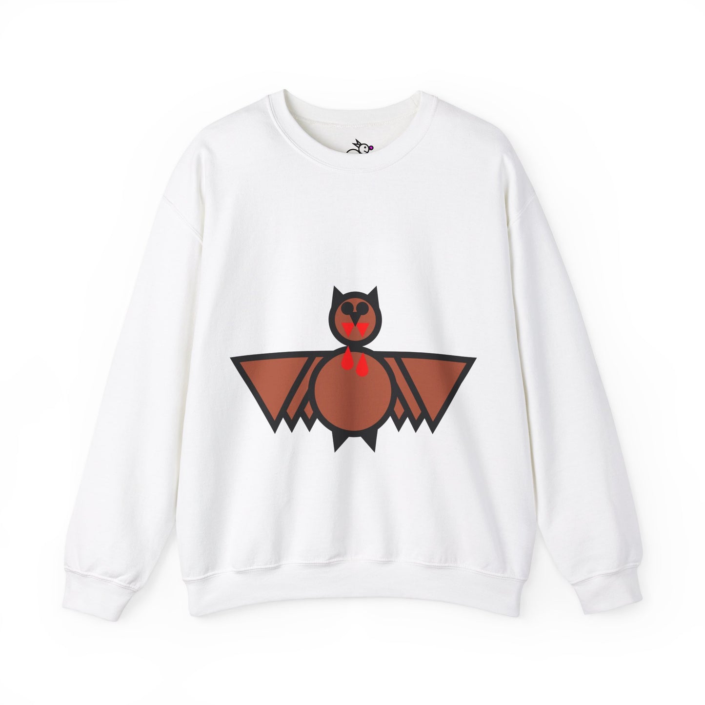 Blood Bat Cute Animal Illustration Unisex Crewneck Sweatshirt - Perfect for Casual Outings and Gift Giving