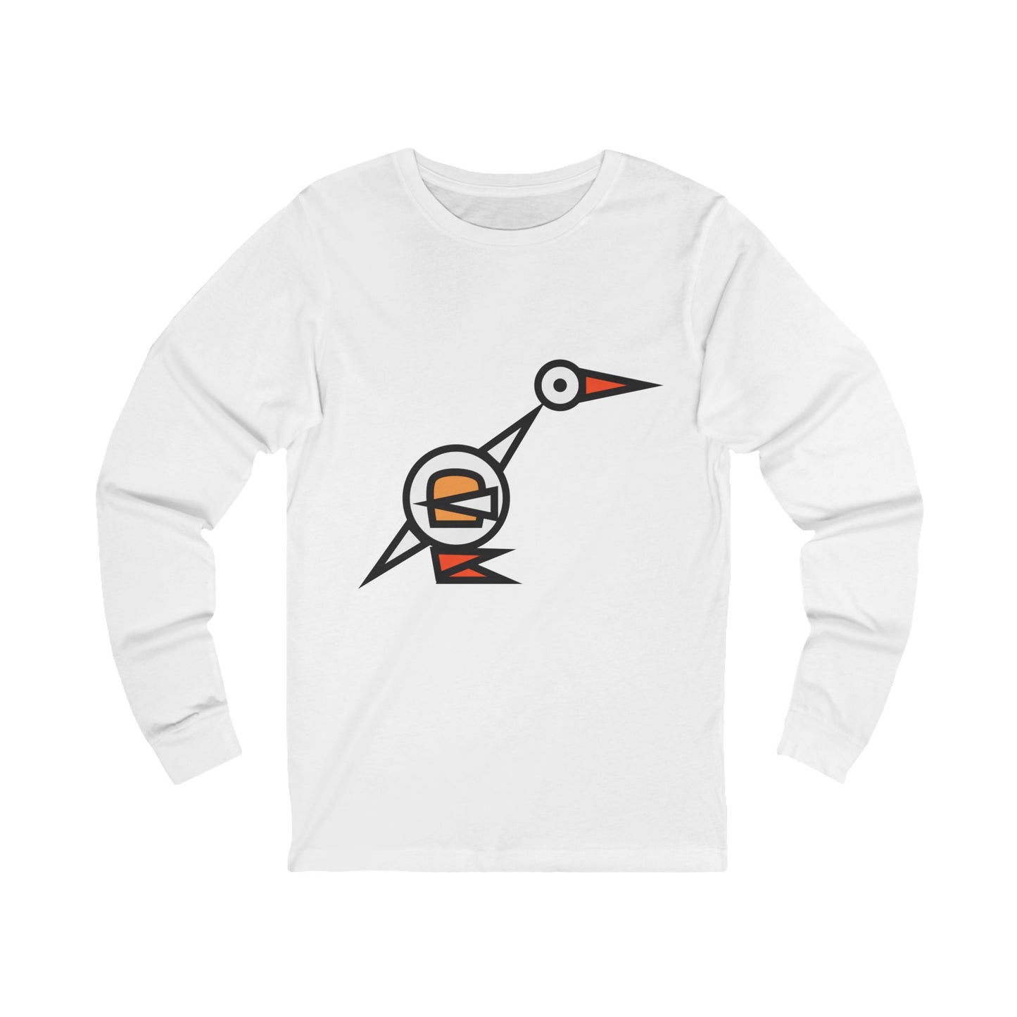 Bread Bird Duck Whimsical Duck Graphic Long Sleeve Tee for Fun Celebrations