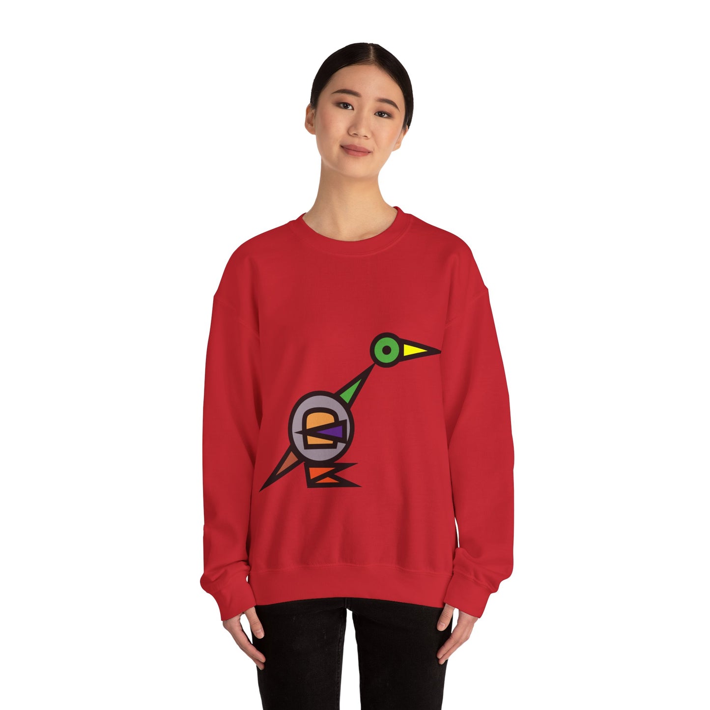 Bread Bird Rainbow Duck Cute Animal Illustration Unisex Crewneck Sweatshirt - Perfect for Casual Outings and Gift Giving