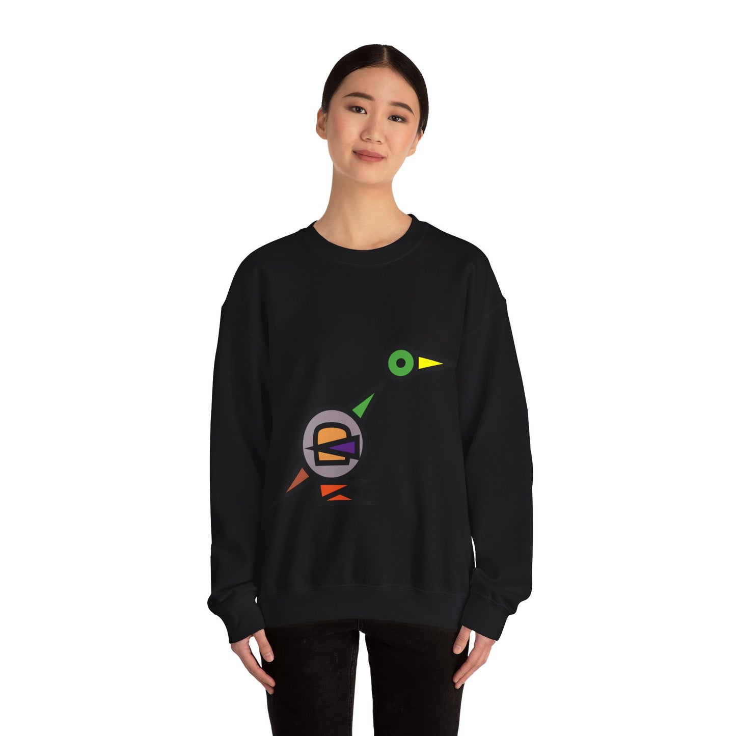 Bread Bird Rainbow Duck Cute Animal Illustration Unisex Crewneck Sweatshirt - Perfect for Casual Outings and Gift Giving