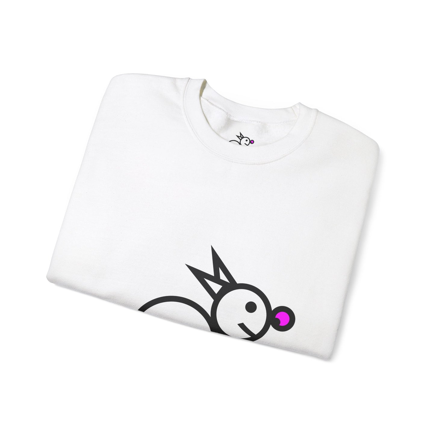 Round Rabbit Cute Animal Illustration Unisex Crewneck Sweatshirt - Perfect for Casual Outings and Gift Giving