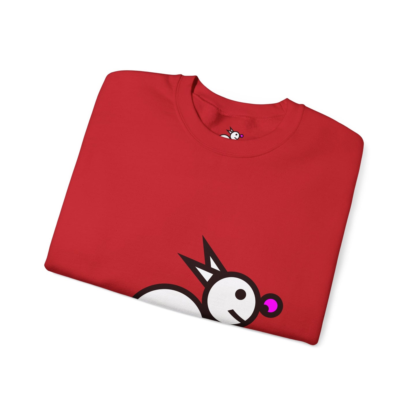 Round Rabbit Cute Animal Illustration Unisex Crewneck Sweatshirt - Perfect for Casual Outings and Gift Giving