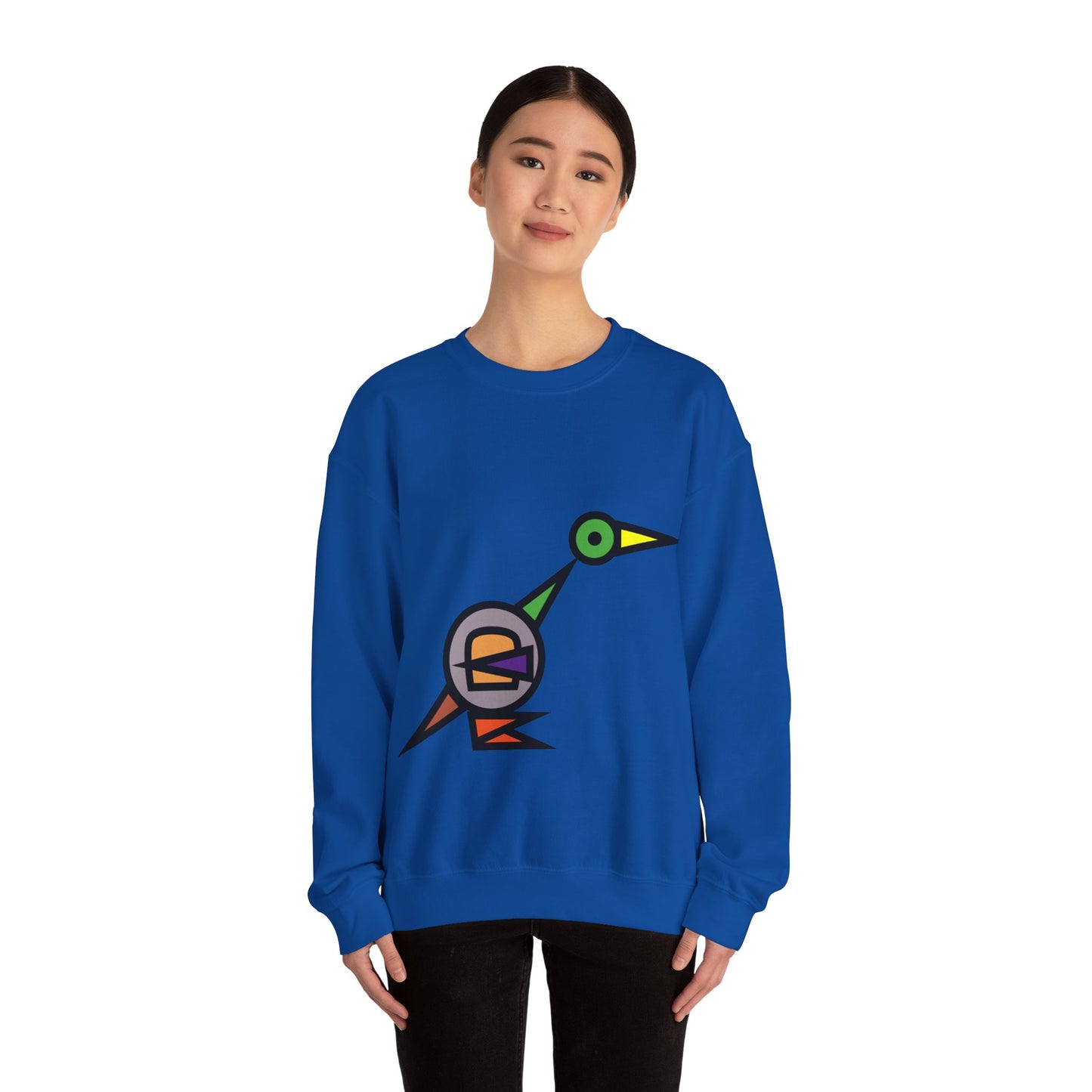 Bread Bird Rainbow Duck Cute Animal Illustration Unisex Crewneck Sweatshirt - Perfect for Casual Outings and Gift Giving